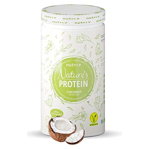 NATURES PROTEIN kokosnöt 500g - naturligt proteinpulver utan sötningsmedel, laktos, socker och mjölk - 83,1% protein - vegetabiliskt proteinpulver