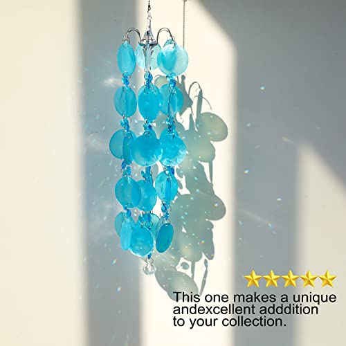 Kanpura HW2225500 Capiz Shell Wind Chime,Shell Wind Chimes Blue thumb #2