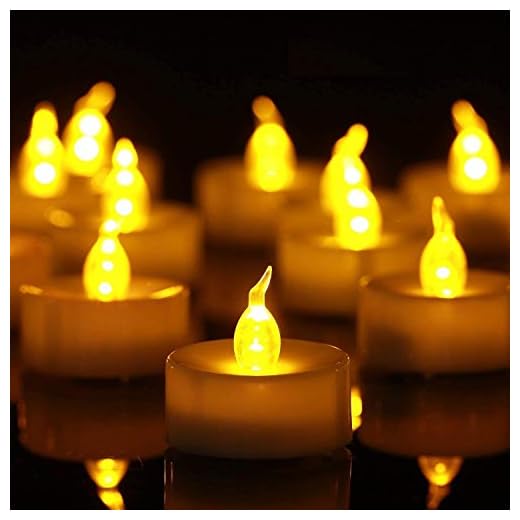 YHY Lot de 50 bougies LED Bougies CR2032 piles Bougies Unscented Bougie chauffe-plat sans flamme claire vacillante 100 + heures de lumière électrique