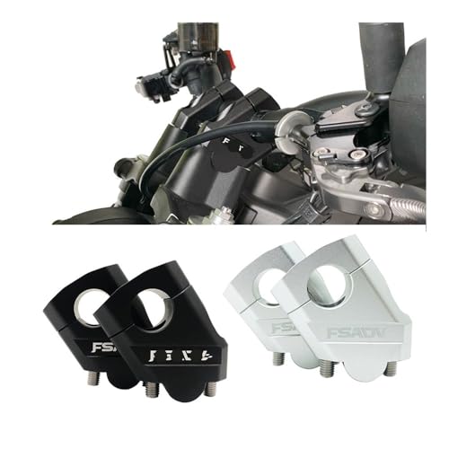 Riser de guidon moto 22mm et 28mm avec pinces de fixation noires pour rehaussement de motocross - 2