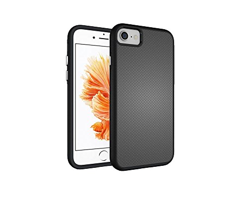 Francois et Mimi fdfef iPhone 7 Case, Hybrid Shock Modern Slim Non-Slip Grip Cell Phone Case for Apple iPhone 7 - Black