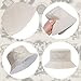 Fumwase 8PCS Bulk Solid Color Bucket-Hat Blank Fashion Summer Beach Bucket-Hat for Men Women Vacation Travel Accessories (8, Beige)