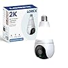 Lorex 2K Wi-Fi Smart Lightbulb Camera | E26/E27 Socket | Pan-Tilt View, Colour Night Vision, Person & Vehicle Detection | 2-Way Talk | Alexa/Google | Cloud & Local Storage | Proudly Canadian