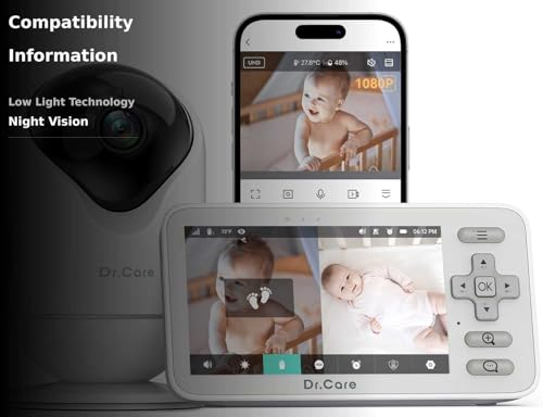 Dr.Care VistaView Lite Smart WiFi Baby Monitor DC-SBM005-US の商品画像 2