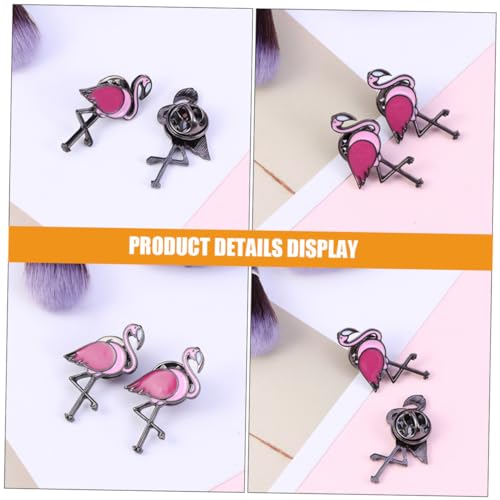 Insignia para las mujeres con broche de flamenco de fijación segura 4