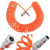 ChgImposs Polyurethane Recoil Air Hose, 30 Ft Long Air Compressor Hose with Bend Restrictor, 1/4' Industrial...