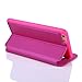 Nouske iPhone 6 Plus/iPhone 6S Plus Smart Touch Case S-View Window Flip Cover/Magnetic Closure/Stand/TPU bumper/360 Protection, Hot Pink Fushia