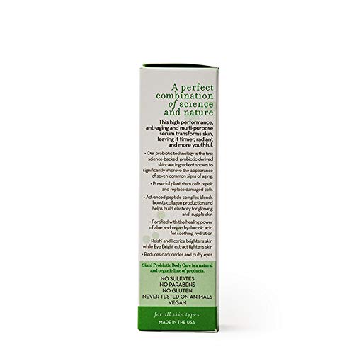 Advanced Anti Aging Serum With Plant Stem Cells, Advanced Peptides,Science Backed Probiotic Technology, Vegan, Organic & Natural Ingredients #TOP1