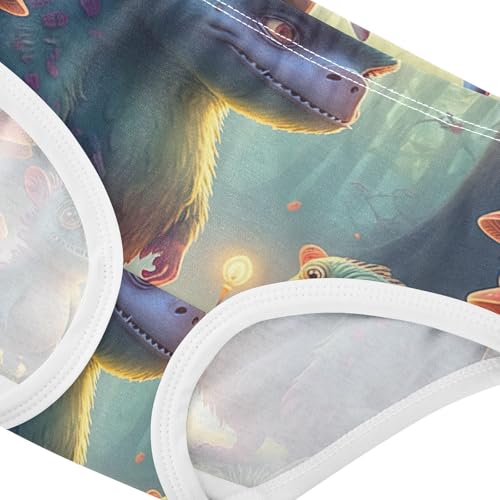 Girls Underwear Toddler 2t Cotton Panties Little Girl Animal Briefs Undies Kids Cute Monsters Mushroom4