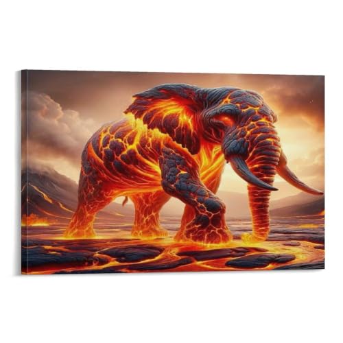 Éléphant art mural volcanique pour optimiser la déco de votre bureau