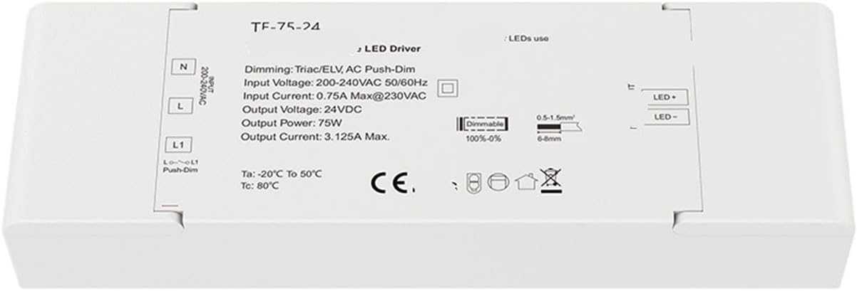 1PCS LED Driver dimmable Power Lighting(TE-75-12 Only)