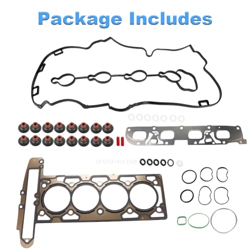 Image of Head Gasket Set Compatible with Chevy Captiva Sport Equinox Impala Malibu Orlando Buick Allure Lacrosse Regal Verano GMC Terrain 2010-2017 2.4L Replacement for HS26517PT