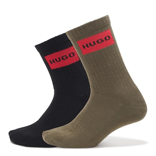 Chaussettes HUGO bébé garçon en coton peigné côtelé (lot de 2)