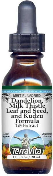 Extracto líquido de glicerita de ayuda para hígado (15) - sabor a menta (1 oz, ZIN 523620) - paquete de 3