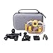 Aenllosi Hard Carrying Case Replacement for VTech Kidizoom Action Cam (Grey,Yellow Zipper)