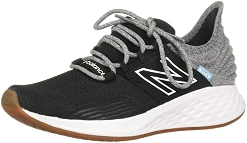 New Balance Kid's Fresh Foam Roav V1 Lace-Up Sneaker, Black/Light Aluminum, 4 M US Big Kid (8-12 Years)