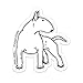 Bull Terrier dog car bumper sticker decal 6" x 6"