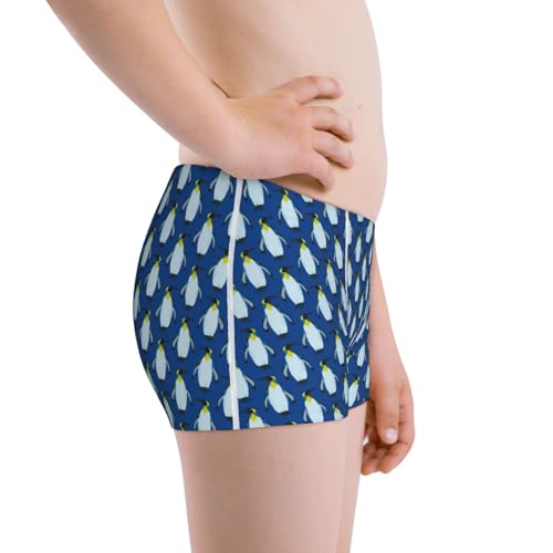 Boys' Cotton Boxer Brief Soft Underwear-Beautiful King Penguin Pattern2