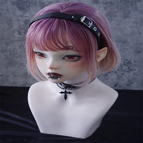 Pu Leather Buckle Headbands Hair Hoop Hair Band Hair Clips For Women Girls Sweet Gothic Lolita Punk Hairpin Hair Accessories (Black 1) #TOP3