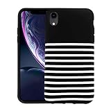 Sephonie Striped Case for iPhone XR (6.1"), Ultra-Thin Glossy Cute Designer Cover, Slim Anti-Scratch