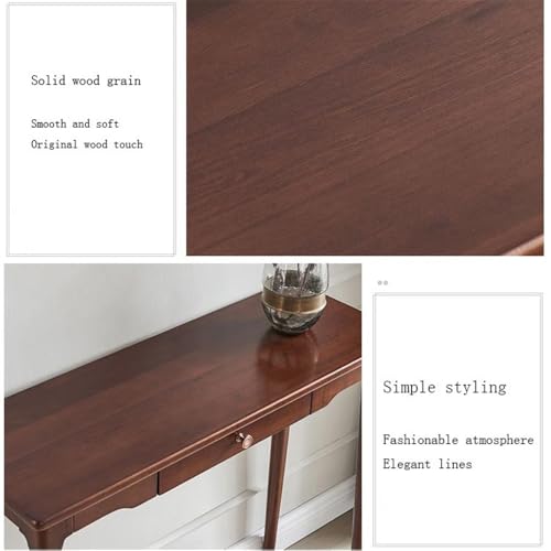 Mesa consola de recibidor con 1 cajón en madera 4