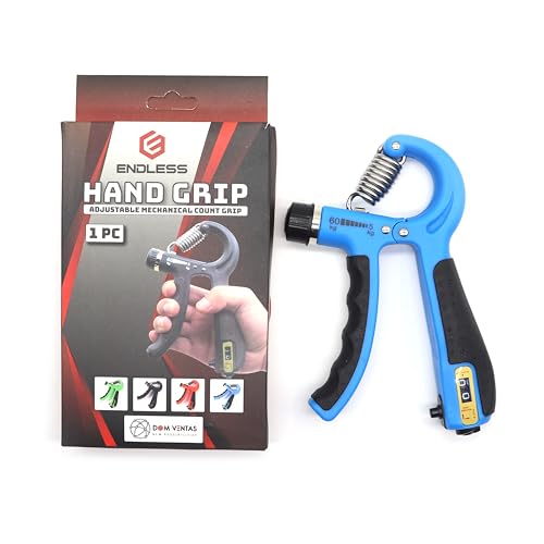 Endless Nivel de resistencia fortalecedor de agarre de mano ajustable | Surtido | Equipo de ejercicio para usar en casa y gimnasio para ejercicios de agarre de antebrazo y dedos, 10-40 kg
