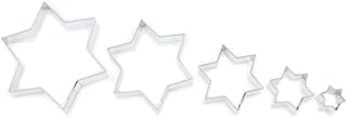 Juliyeh Ausstechformen-Set aus Edelstahl, 5 Sterne, 1,7–7,8 cm — Empfehlung für Sternenförmige Plätzchen