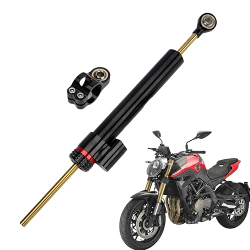 Stabilisateur de direction de moto réduisant les chocs via sa tige d'équilibre réglable