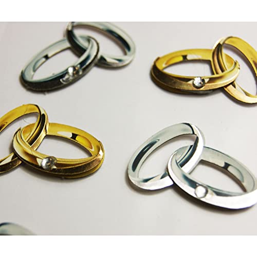 Global Gift 10 Autocollants 3D - Alliances - Dorées et argentées