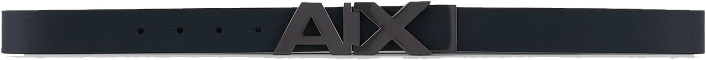 Armani Exchange Mens Split Leather Double Sided Large Logo Belt
