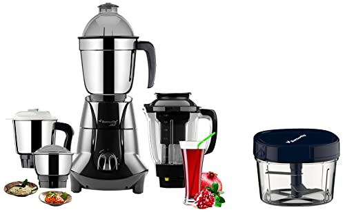 Butterfly Jet Elite 750W Mixer Grinder And Vegetable Chopper, Grey
