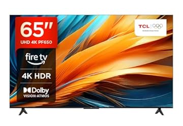 TCL 65PF650 - TV 65 pollici 4K Ultra HD, Smart LED con HDR e Fire TV (Dolby Vision, Dolby Atmos, DTS, HDR 10, Alexa integrato, Airplay2, Miracast)