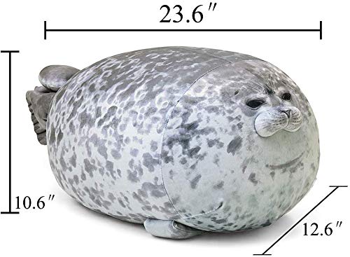 Etaoline Chubby Blob Seal Pillow Cute Seal Plush Toy Cotton Stuffed Animals (Large) #TOP5