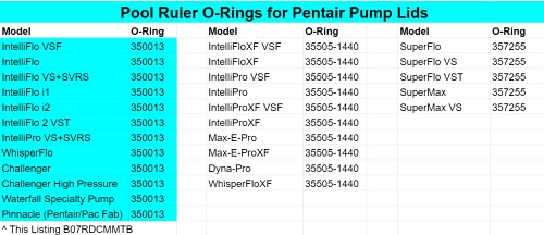 Pool Ruler 350013 Pentair Pump Lid O-Ring 2 Pack + Lubricant - IntelliFlo, WhisperFlo, more