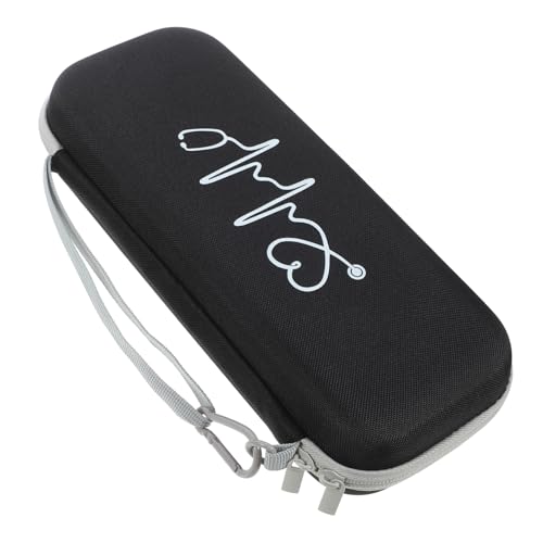CIYODO Bolsa De Almacenamiento De Estetoscopio Que Lleva Nombre Caso De Enfermería De Viaje Maletín Portátil Primero Bolsa Portátil Pediátrico Casos Estuche Plegable Tela Oxford Negro