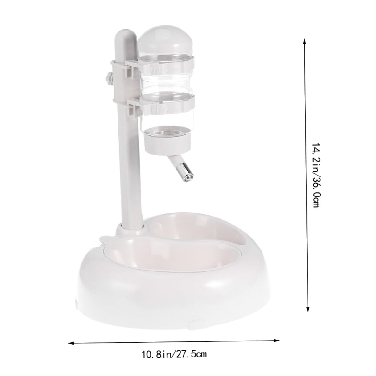 Abbeveratoio Automatico per Animali in Plastica Bianco