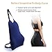 Lumbar Support Pillow for Car Seat/Home Chair/Dining Chair - Dual Straps Better Fix The Back Support Pillow - Blue