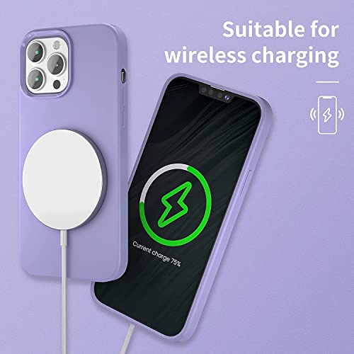 Image of MIDOS Back Cover Compatible with iPhone 14 Pro Max Case Liquid Silicone Full Protection Shock Proof Back Cover for iPhone 14 Pro Max (2022) 6.7 inch (Purple)