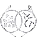 Kompletter innerer Ersatzkabelsatz - Das Paket beinhaltet 4 Stück innere Fahrrad Bremszug, 4 Stück Schaltzug, 8 Stück Kabel endkappen und 8 Satz (24 Stück) Donuts. Die Fahrrad Bremskabel Set sind für Mountainbikes (MTB), sind die Schaltzug auch für Universal Fahrrad und Roadbike geeignet.