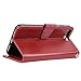 Arae Premium PU Leather Wallet Case with Kickstand and Flip Cover for iPhone 7 Plus/8 Plus 5.5 inch - Wine Red
