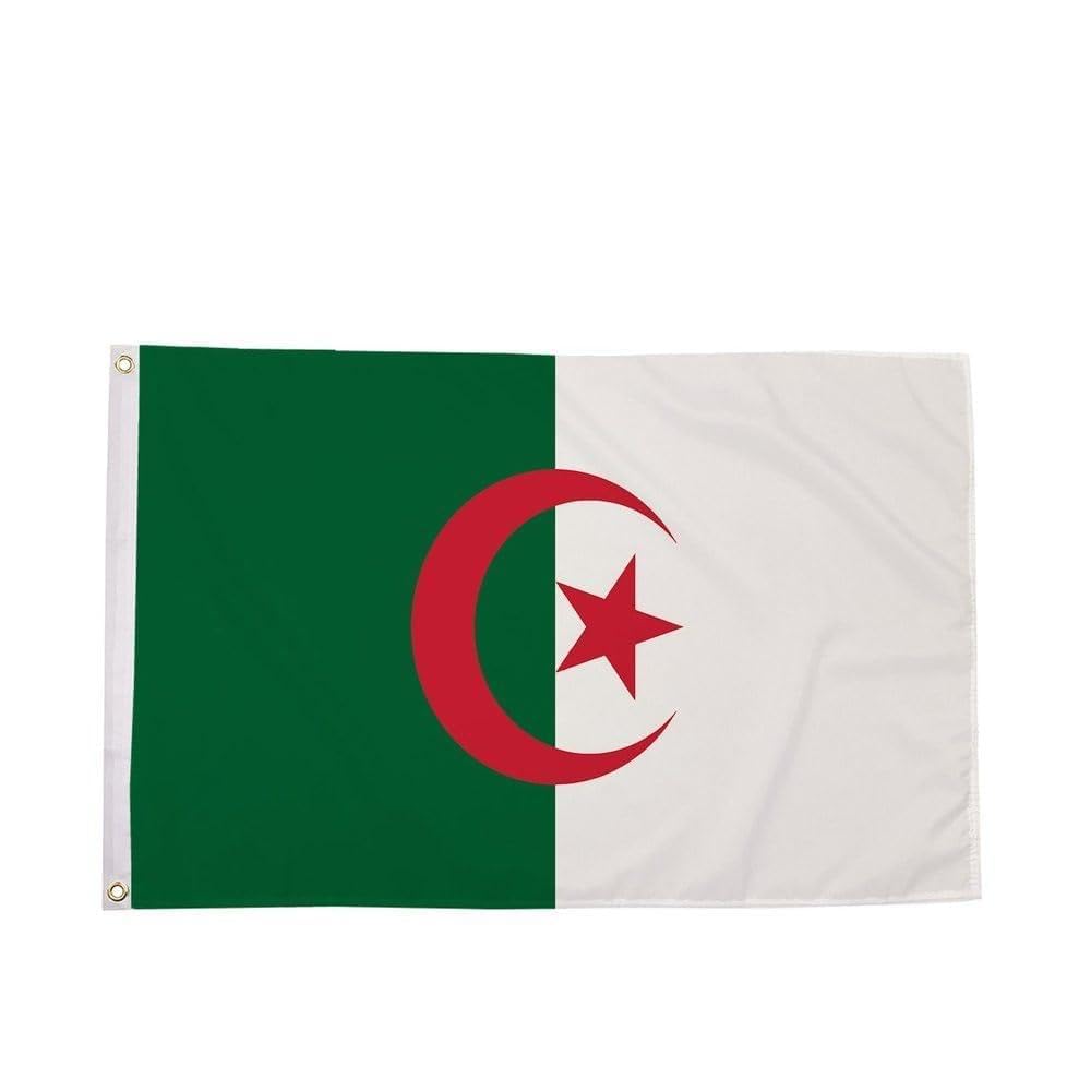 Flagtex Algeria Les Fennecs World Cup 2026 Large Team Bundle Includes 8ft x 5ft Premium Polyester Flag and 9m Rectangle Bunting Football Fan Pack Indoor Outdoor Decoration