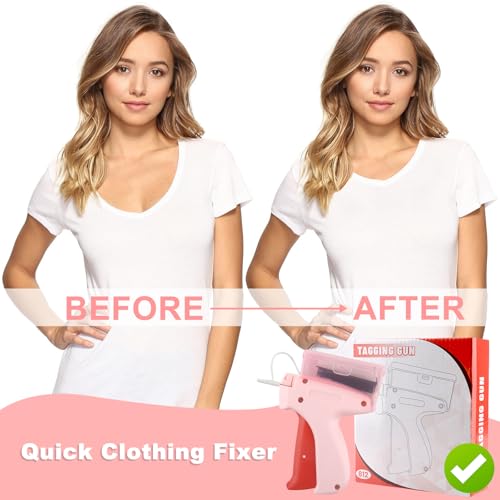 Etikettierpistole Heftpistole Etikettiermaschine Schnelles Fixiergerät für Kleidung mit 5 Ersatznadel 1000 Heftfäden,Mikro-Stichpistole Stichsäumpistole für Kleidung,Quick Clothing Fixer