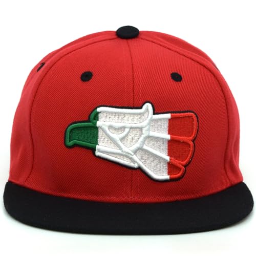 Mexico Kids Snapback Hats Junior Boys Mexico M Flag Toddler Eagle M Embroidery Caps (Red/Black K Eag)
