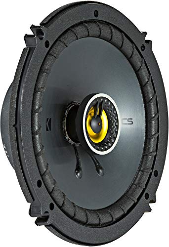 KICKER 46CSC654 Car Audio 6 1/2" Coaxial Full Range Stereo Speakers Pair CSC65,Black