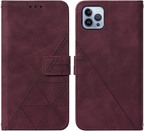 Étui portefeuille iPhone 13 Pro anti-rayure avec rabat magnétique