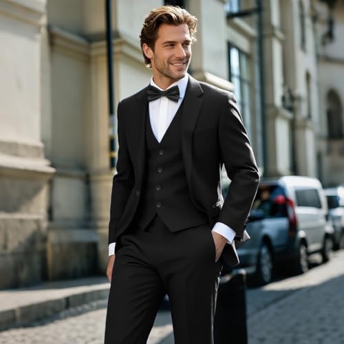 Men's 3-Piece Suit with Men's Long-Sleeve Dress Shirt3