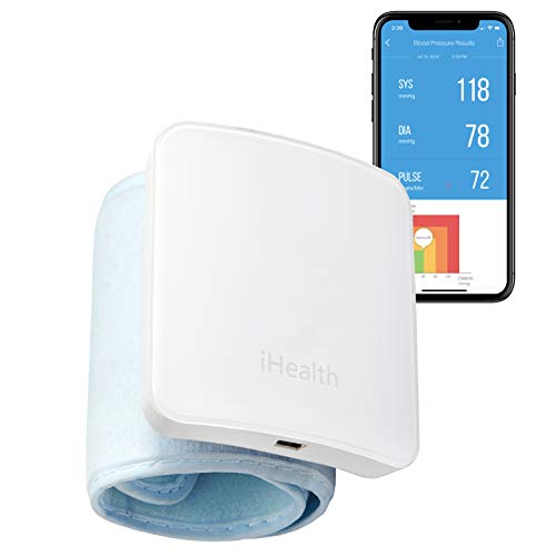 Bluetooth Blood Pressure Cuff Monitor for Left Wrist by iHealth, Smart Wrist Blood Pressure Monitor