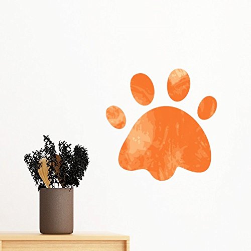 Sticker chat orange pour masquer les imperfections murales proprement - 2