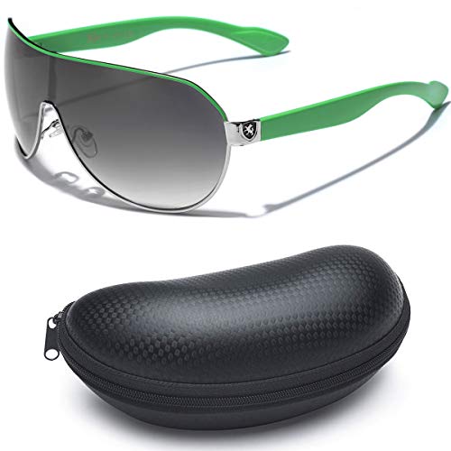 Khan Fashion Sport Men's Shield Aviator Sunglasses Shades2