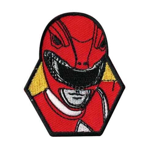 COMERCIAL MERCERA, Power Rangers Patch Thermocollant, Ecusson Thermocollant Idéal pour les Casquettes, les Vestes, les T-Shirts ou les Cartables. 100% Pol